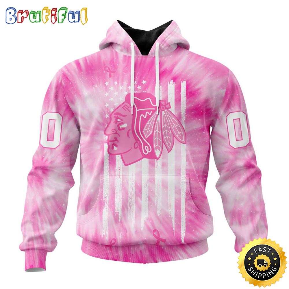 Personalized NHL Chicago Blackhawks Special Pink Tie-Dye All Over Print 3D Hoodie Unisex Hoodie Tshirt Sweatshirt