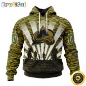 Personalized NHL Colorado Avalanche All Over Print 3D Hoodie Military Camo Kits For Veterans Day And Rememberance Day