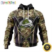 Personalized NHL Colorado Avalanche Hoodie Special Camo Color Design All Over Print 3D Unisex Hoodie
