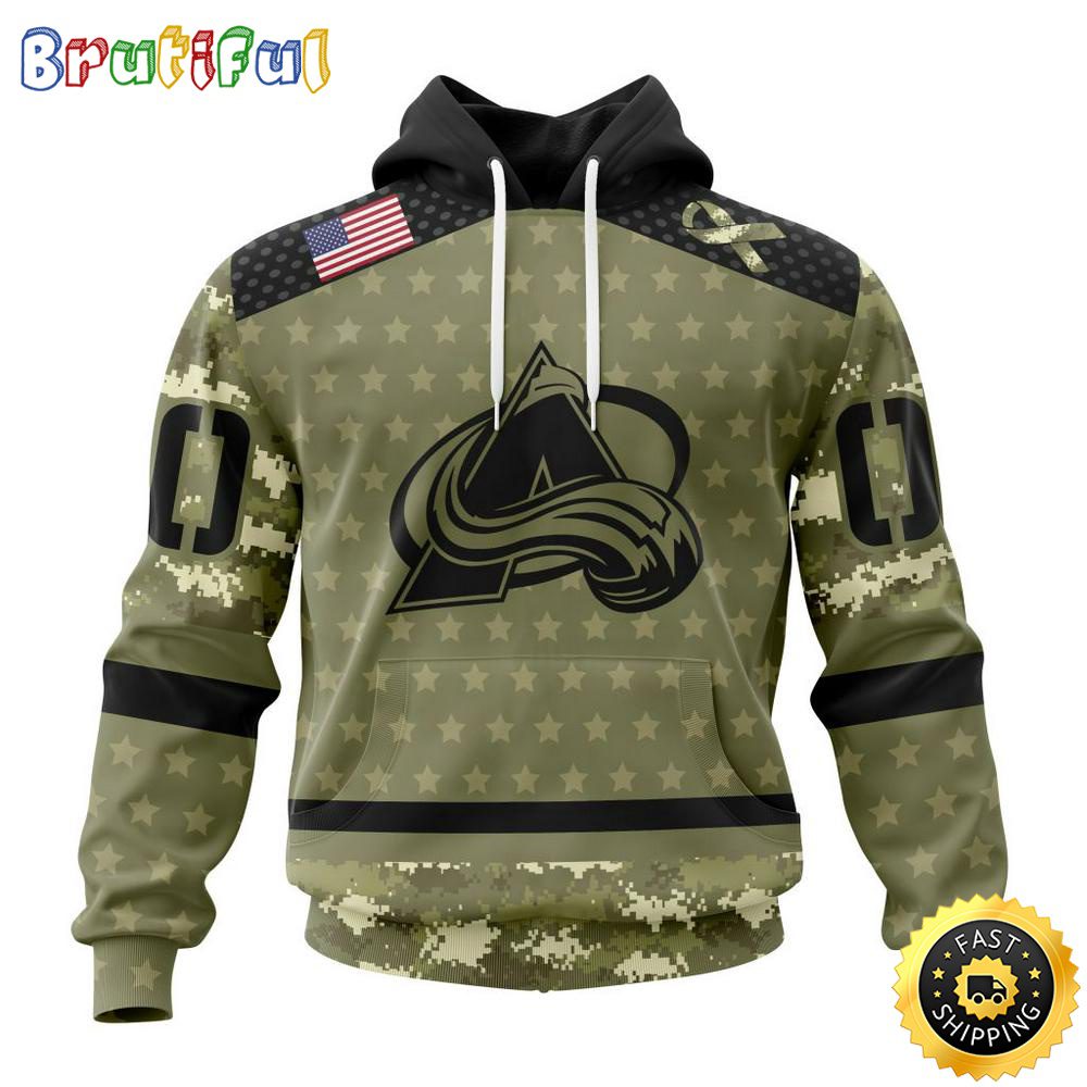 Personalized NHL Colorado Avalanche Hoodie Special Camo Military Appreciation All Over Print 3D Hoodie Unisex Hoodie