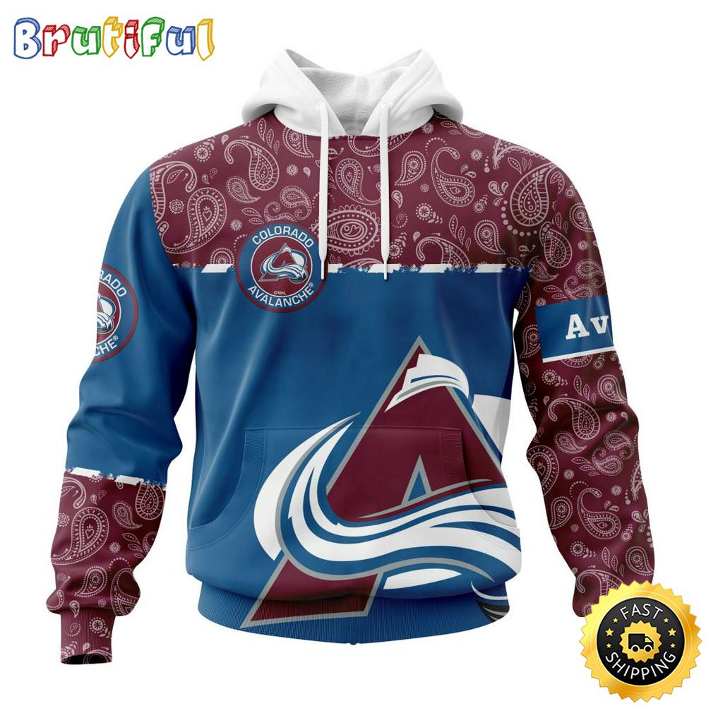 Personalized NHL Colorado Avalanche Hoodie Specialized Hockey With Paisley All Over Print Hoodie Unisex Tshirt Hoodie Personalized NHL Colorado Avalanche Hoodie Specialized Hockey With Paisley All Over Print Hoodie Unisex Tshirt Hoodie