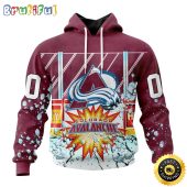 Personalized NHL Colorado Avalanche Hoodie With Ice Hockey Arena 3D Hoodie Unisex Tshirt Hoodie