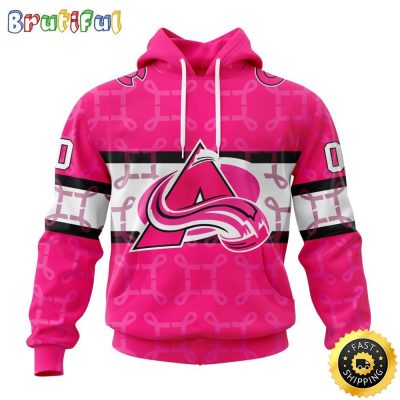 Personalized NHL Colorado Avalanche I Pink I Can In October We Wear Pink Breast Cancer All Over Print 3D Hoodie Unisex Hoodie Tshirt Sweatshirt