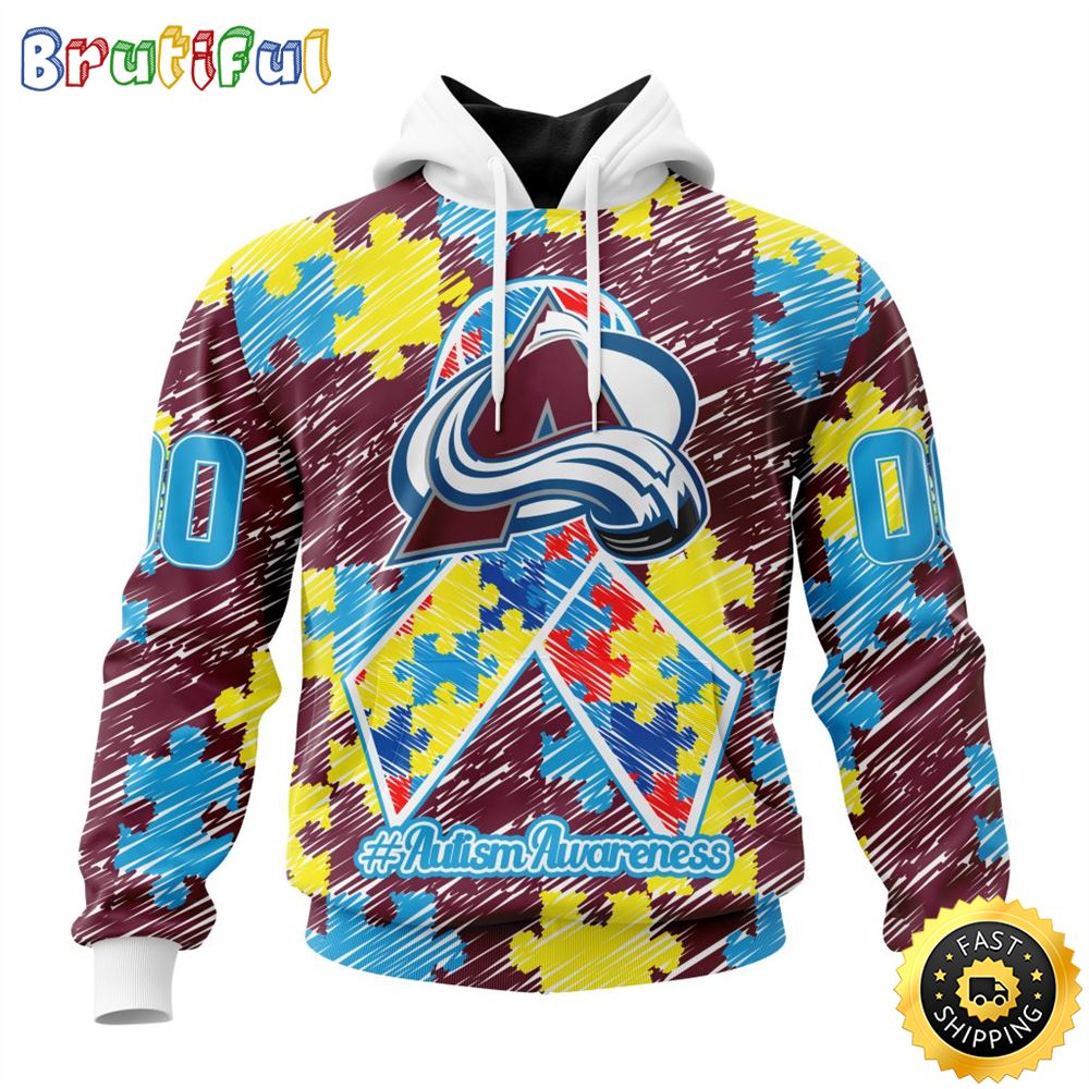 Personalized NHL Colorado Avalanche Special Autism Awareness Month All Over Print 3D Hoodie Unisex Hoodie Personalized NHL Colorado Avalanche Special Autism Awareness Month All Over Print 3D Hoodie Unisex Hoodie
