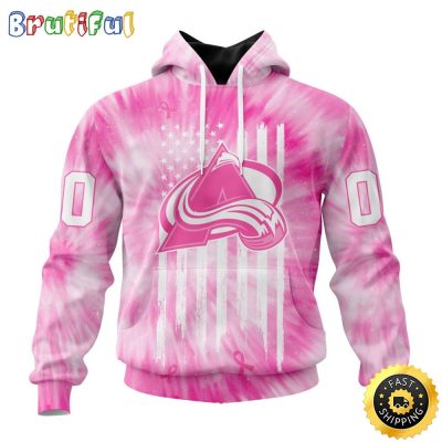 Personalized NHL Colorado Avalanche Special Pink Tie-Dye All Over Print 3D Hoodie Unisex Hoodie Tshirt Sweatshirt