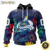 Personalized NHL Colorado Avalanche Specialized Fearless Against Autism All Over Print 3D Hoodie Unisex Hoodie
