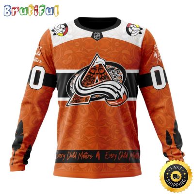 Personalized NHL Colorado Avalanche Sweatshirt Specialized Design Support Child Lives Matter All Over Print Sweatshirt Unisex