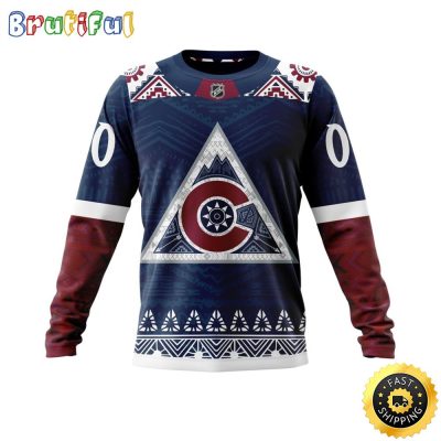 Personalized NHL Colorado Avalanche Sweatshirt Specialized Native Concepts All Over Print Sweatshirt Unisex
