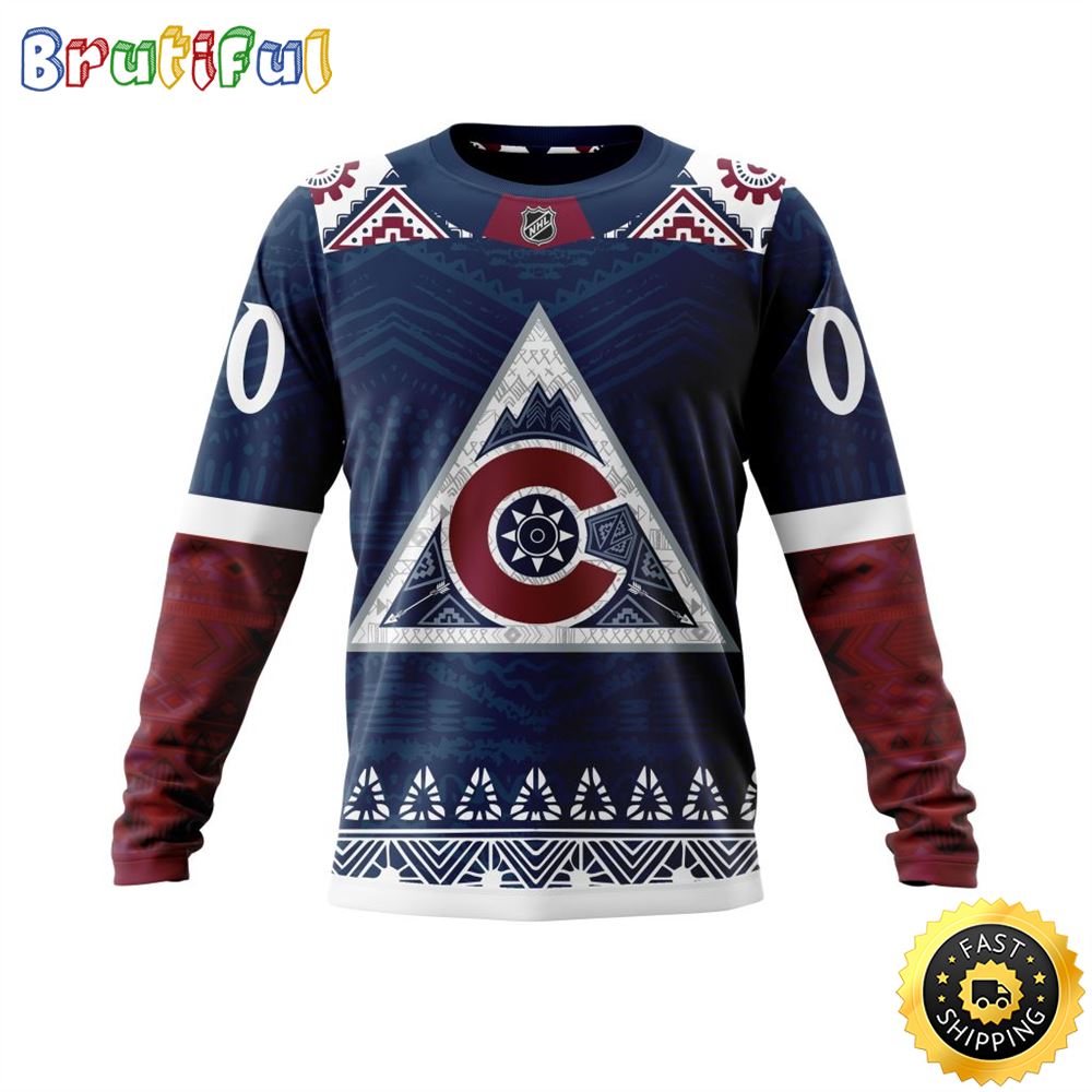 Personalized NHL Colorado Avalanche Sweatshirt Specialized Native Concepts All Over Print Sweatshirt Unisex