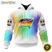 Personalized NHL Columbus Blue Jackets Hoodie Special Design For Pride Month All Over Print 3D Hoodie Unisex Hoodie Tshirt