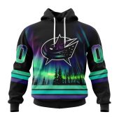 Personalized NHL Columbus Blue Jackets Hoodie Special Design With Northern Lights All Over Print 3D Hoodie Unisex