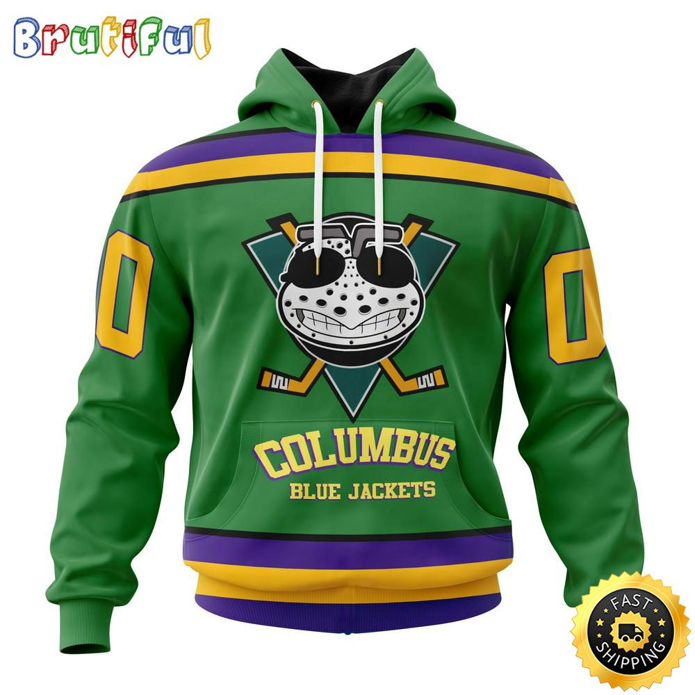 Personalized NHL Columbus Blue Jackets Hoodie Specialized Design X The Mighty Ducks All Over Print 3D Hoodie Unisex Hoodie Tshirt