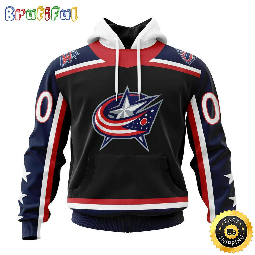 Personalized NHL Columbus Blue Jackets Hoodie Specialized Unisex Kits With Retro Concepts All Over Print Hoodie