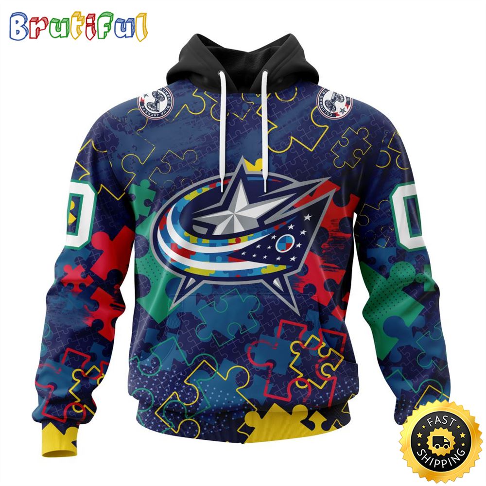 Personalized NHL Columbus Blue Jackets Specialized Fearless Against Autism All Over Print 3D Hoodie Unisex Hoodie Personalized NHL Columbus Blue Jackets Specialized Fearless Against Autism All Over Print 3D Hoodie Unisex Hoodie