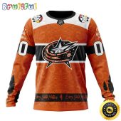 Personalized NHL Columbus Blue Jackets Sweatshirt Specialized Design Support Child Lives Matter All Over Print Sweatshirt Unisex