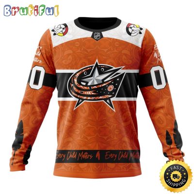 Personalized NHL Columbus Blue Jackets Sweatshirt Specialized Design Support Child Lives Matter All Over Print Sweatshirt Unisex
