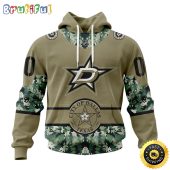 Personalized NHL Dallas Stars Hoodie Military Camo With City Or State Flag 3D Hoodie Unisex Tshirt Hoodie