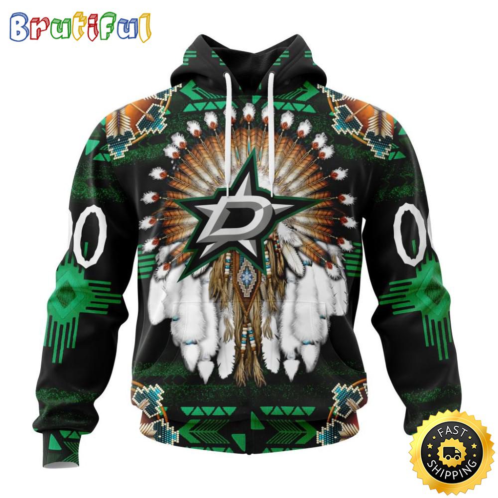 Personalized NHL Dallas Stars Hoodie Special Native Costume Design 3D Hoodie Unisex Tshirt Hoodie