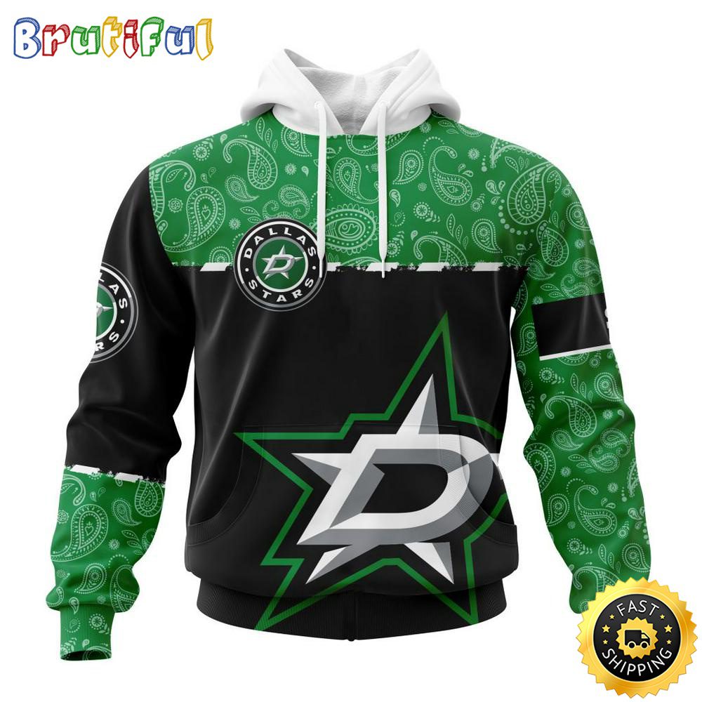 Personalized NHL Dallas Stars Hoodie Specialized Hockey With Paisley All Over Print Hoodie Unisex Tshirt Hoodie