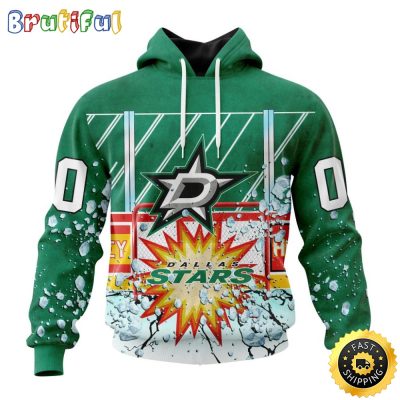 Personalized NHL Dallas Stars Hoodie With Ice Hockey Arena 3D Hoodie Unisex Tshirt Hoodie