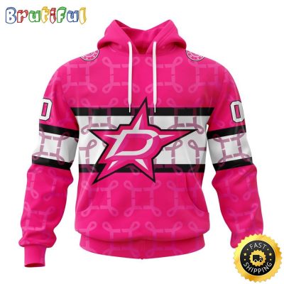 Personalized NHL Dallas Stars I Pink I Can In October We Wear Pink Breast Cancer All Over Print 3D Hoodie Unisex Hoodie Tshirt Sweatshirt