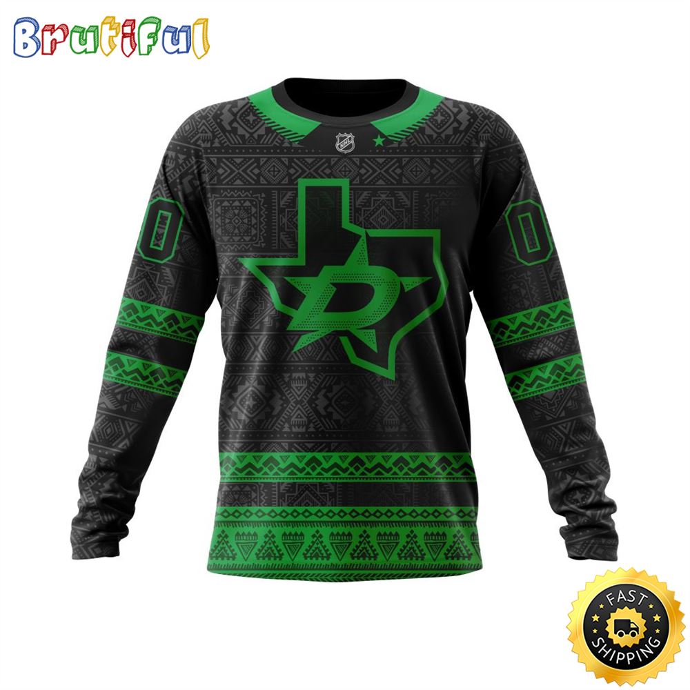 Personalized NHL Dallas Stars Sweatshirt Specialized Native Concepts All Over Print Sweatshirt Unisex