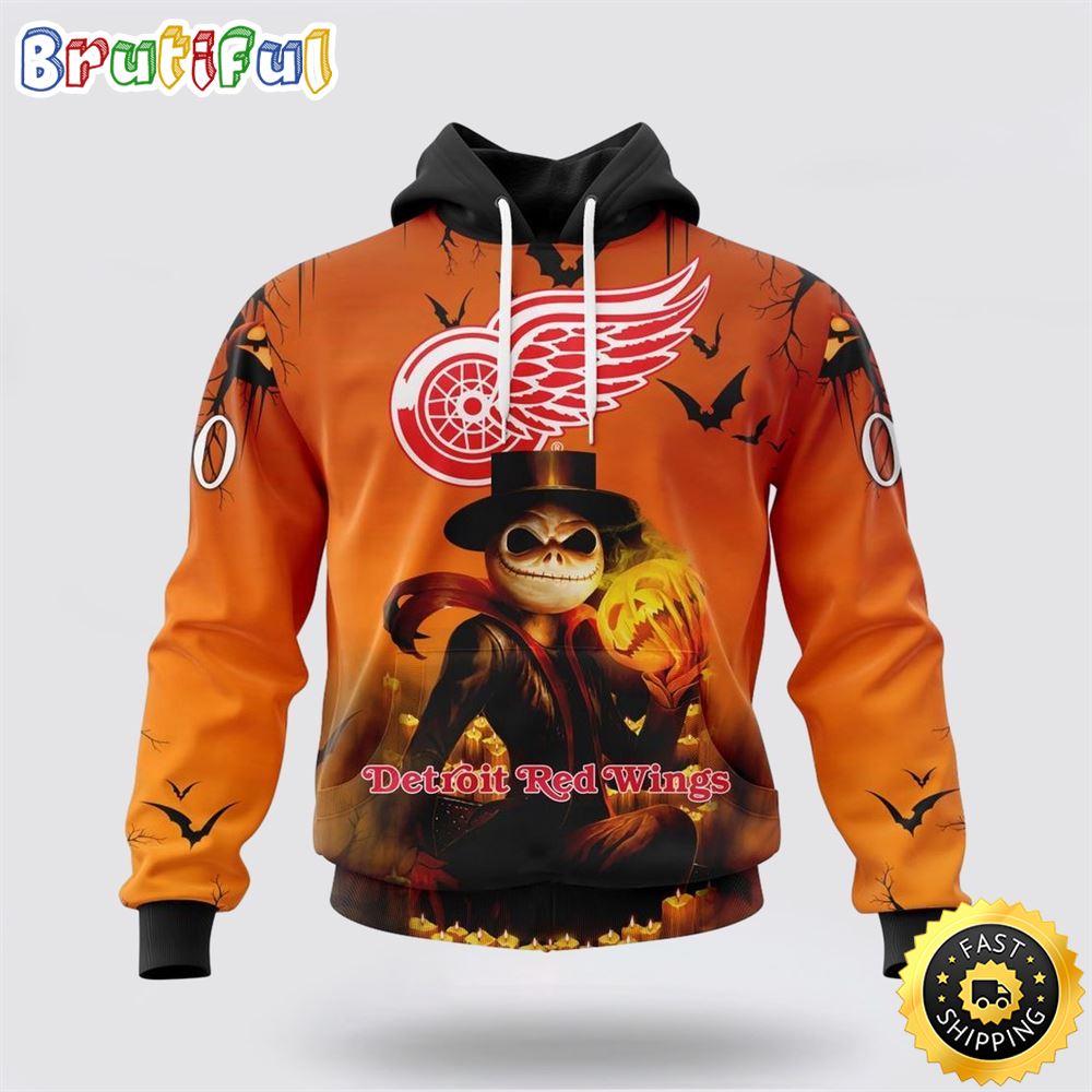 Personalized NHL Detroit Red Wings All Over Print 3D Hoodie Special Halloween Concepts Celebrate Halloween