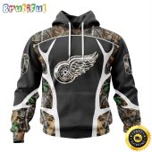 Personalized NHL Detroit Red Wings Hoodie Special Camo Hunting Design All Over Print 3D Unisex Hoodie