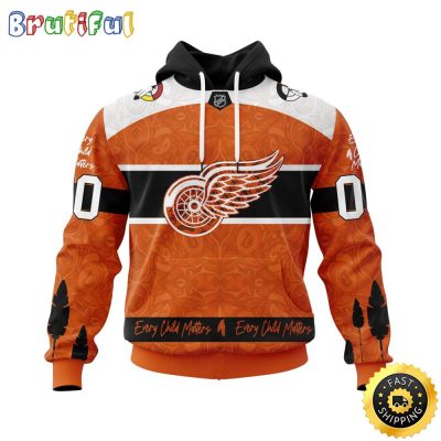 Personalized NHL Detroit Red Wings Hoodie Specialized Design Support Child Lives Matter All Over Print 3D Hoodie Unisex