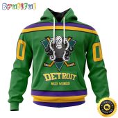 Personalized NHL Detroit Red Wings Hoodie Specialized Design X The Mighty Ducks All Over Print 3D Hoodie Unisex Hoodie Tshirt