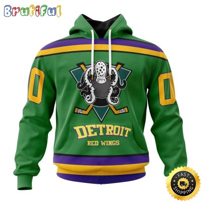 Personalized NHL Detroit Red Wings Hoodie Specialized Design X The Mighty Ducks All Over Print 3D Hoodie Unisex Hoodie Tshirt