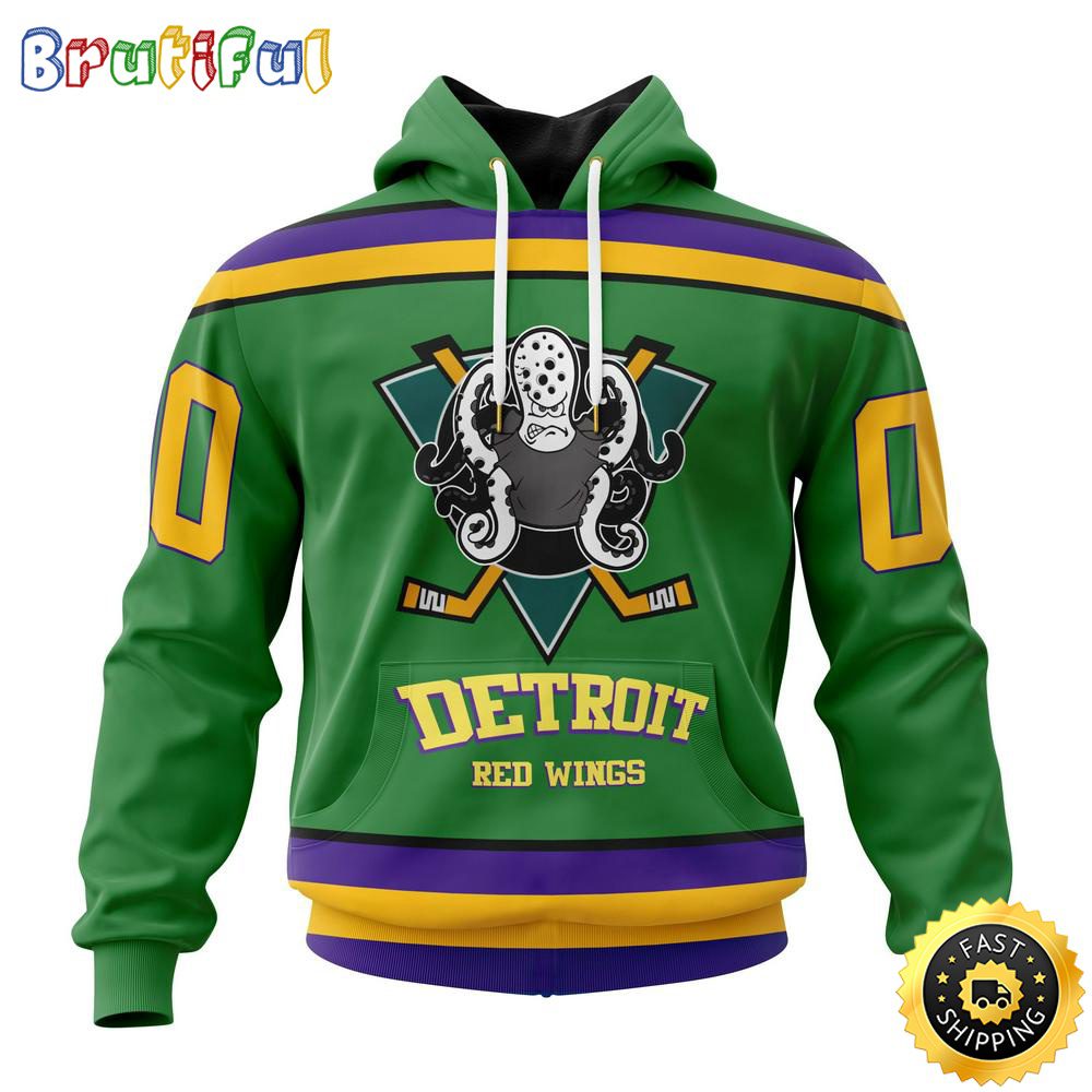 Personalized NHL Detroit Red Wings Hoodie Specialized Design X The Mighty Ducks All Over Print 3D Hoodie Unisex Hoodie Tshirt Personalized NHL Detroit Red Wings Hoodie Specialized Design X The Mighty Ducks All Over Print 3D Hoodie Unisex Hoodie Tshirt