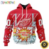 Personalized NHL Detroit Red Wings Hoodie With Ice Hockey Arena 3D Hoodie Unisex Tshirt Hoodie