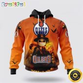 Personalized NHL Edmonton Oilers All Over Print 3D Hoodie Special Halloween Concepts Celebrate Halloween