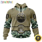 Personalized NHL Edmonton Oilers Hoodie Military Camo With City Or State Flag 3D Hoodie Unisex Tshirt Hoodie