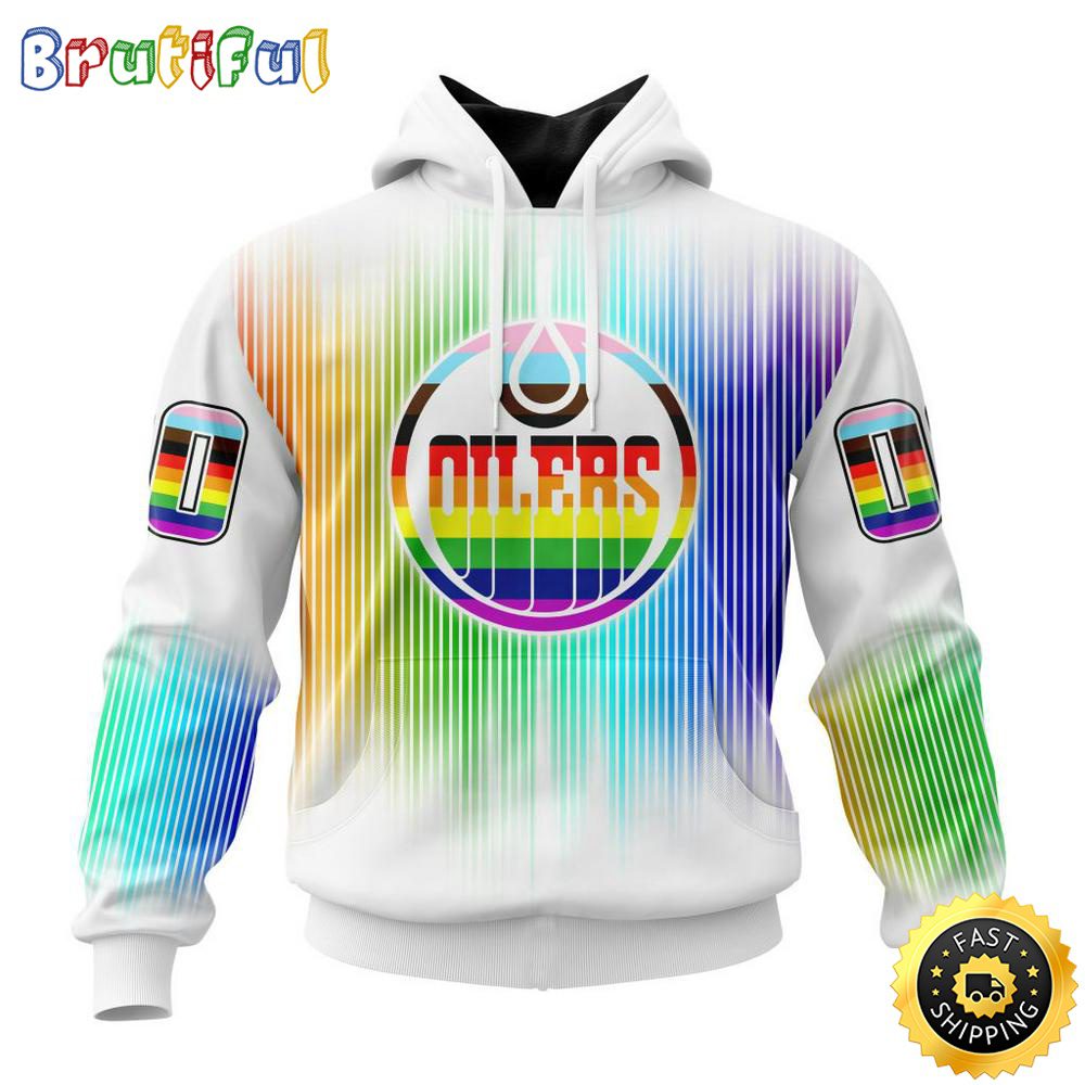 Personalized NHL Edmonton Oilers Hoodie Special Design For Pride Month All Over Print 3D Hoodie Unisex Hoodie Tshirt