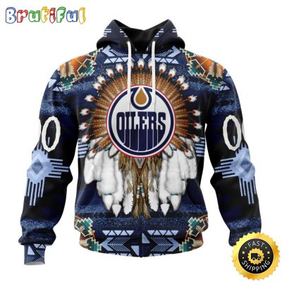 Personalized NHL Edmonton Oilers Hoodie Special Native Costume Design 3D Hoodie Unisex Tshirt Hoodie