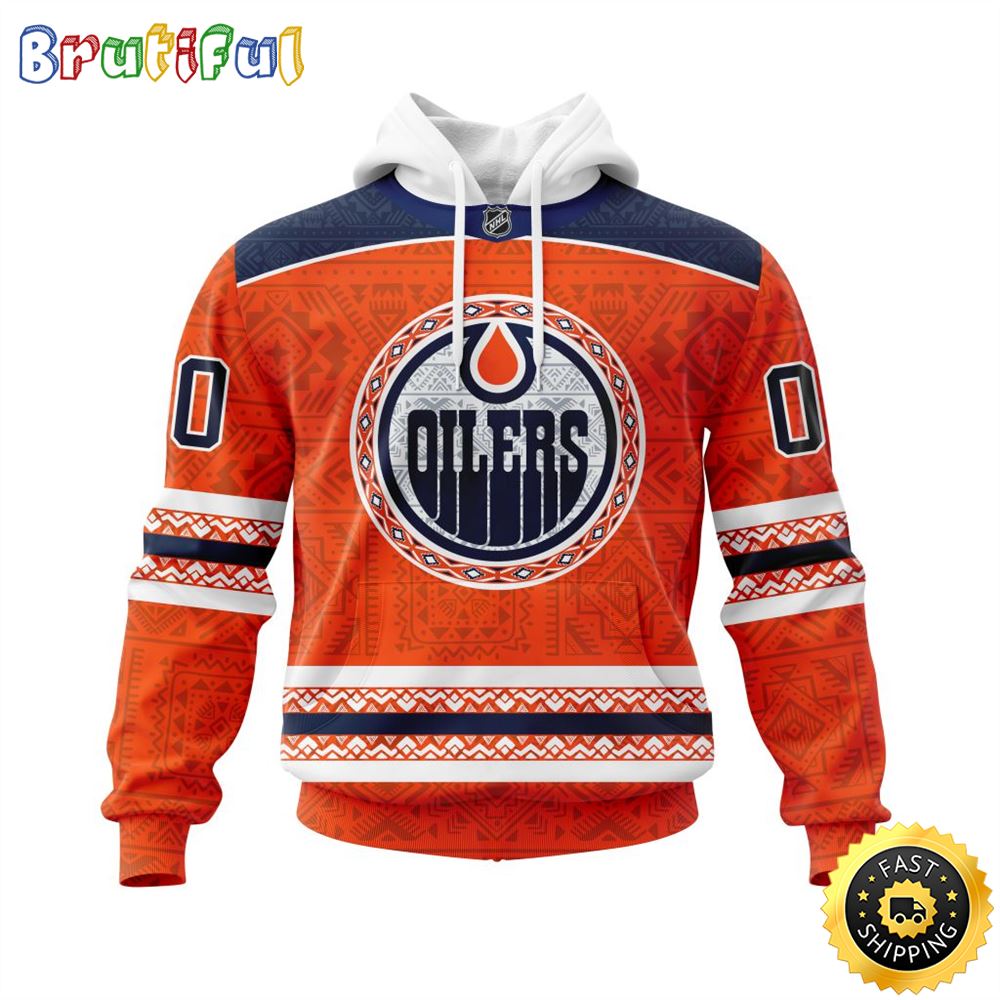 Personalized NHL Edmonton Oilers Hoodie Specialized Native Concepts All Over Print 3D Hoodie Unisex