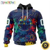 Personalized NHL Edmonton Oilers Specialized Fearless Against Autism All Over Print 3D Hoodie Unisex Hoodie