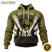 Personalized NHL Florida Panthers All Over Print 3D Hoodie Military Camo Kits For Veterans Day And Rememberance Day