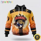 Personalized NHL Florida Panthers All Over Print 3D Hoodie Special Zombie Design For Halloween