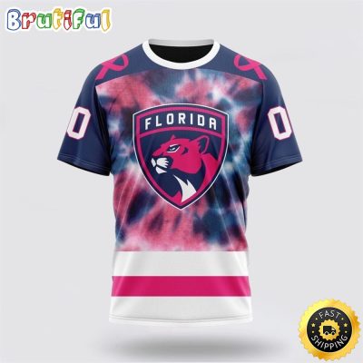 Personalized NHL Florida Panthers All Over Print 3D T Shirt Special Pink October Fight Breast Cancer Gift For Man And Women