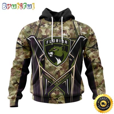Personalized NHL Florida Panthers Hoodie Special Camo Color Design All Over Print 3D Unisex Hoodie