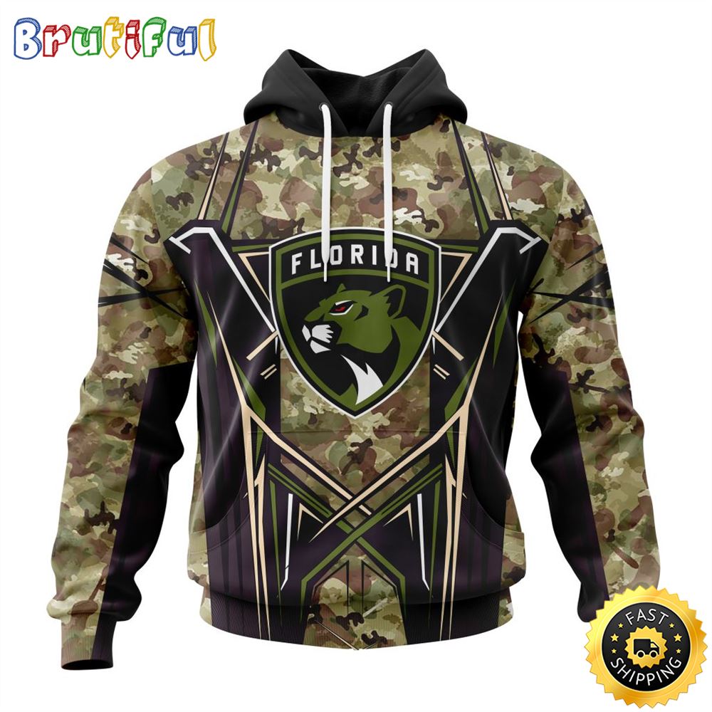 Personalized NHL Florida Panthers Hoodie Special Camo Color Design All Over Print 3D Unisex Hoodie