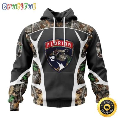 Personalized NHL Florida Panthers Hoodie Special Camo Hunting Design All Over Print 3D Unisex Hoodie