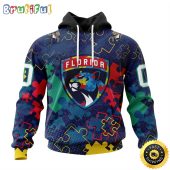 Personalized NHL Florida Panthers Specialized Fearless Against Autism All Over Print 3D Hoodie Unisex Hoodie