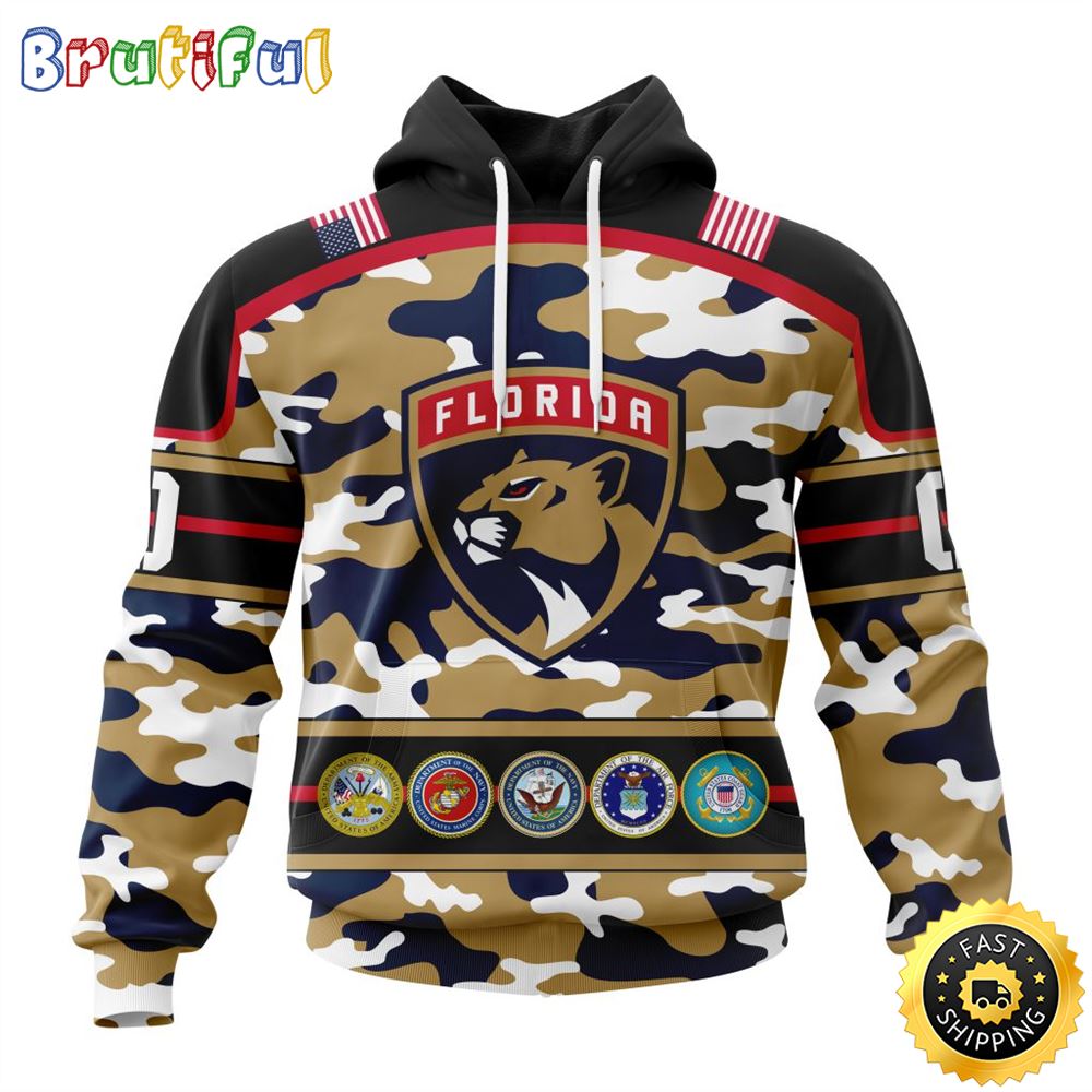 Personalized NHL Florida Panthers With Camo Team Color And Military Force Logo All Over Print 3D Hoodie Unisex Hoodie Tshirt Sweatshirt Personalized NHL Florida Panthers With Camo Team Color And Military Force Logo All Over Print 3D Hoodie Unisex Hoodie Tshirt Sweatshirt