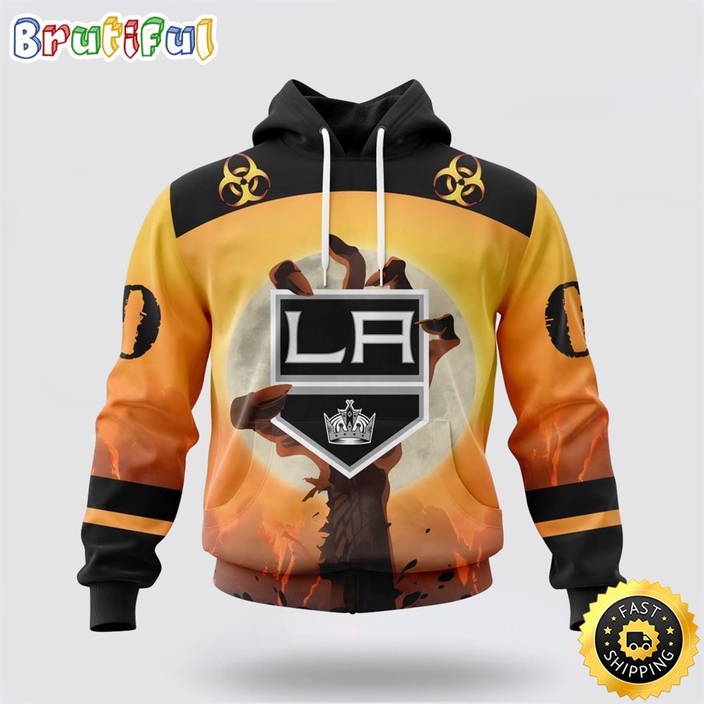 Personalized NHL Los Angeles Kings All Over Print 3D Hoodie Special Zombie Design For Halloween Personalized NHL Los Angeles Kings All Over Print 3D Hoodie Special Zombie Design For Halloween