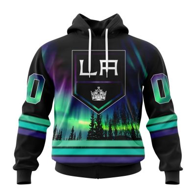 Personalized NHL Los Angeles Kings Hoodie Special Design With Northern Lights All Over Print 3D Hoodie Unisex