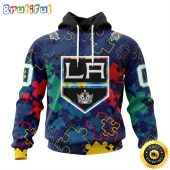 Personalized NHL Los Angeles Kings Specialized Fearless Against Autism All Over Print 3D Hoodie Unisex Hoodie